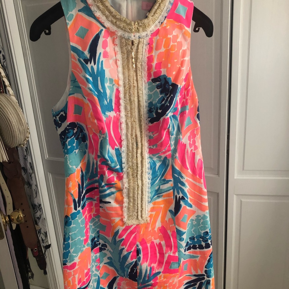 Lilly Pulitzer shift dress front zipper